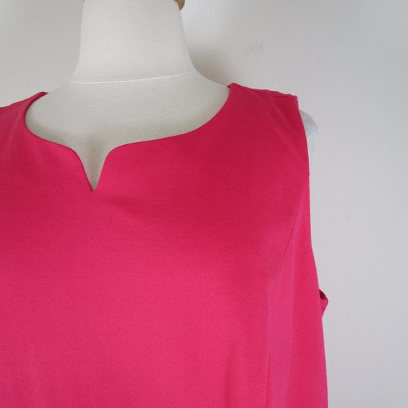 Talbots Plus Size Hot Pink Ponte Sheath Dress 20W - Picture 4 of 11